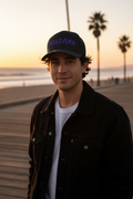 Belle Âme Black Trucker Hat - Guy on CA Boardwalk