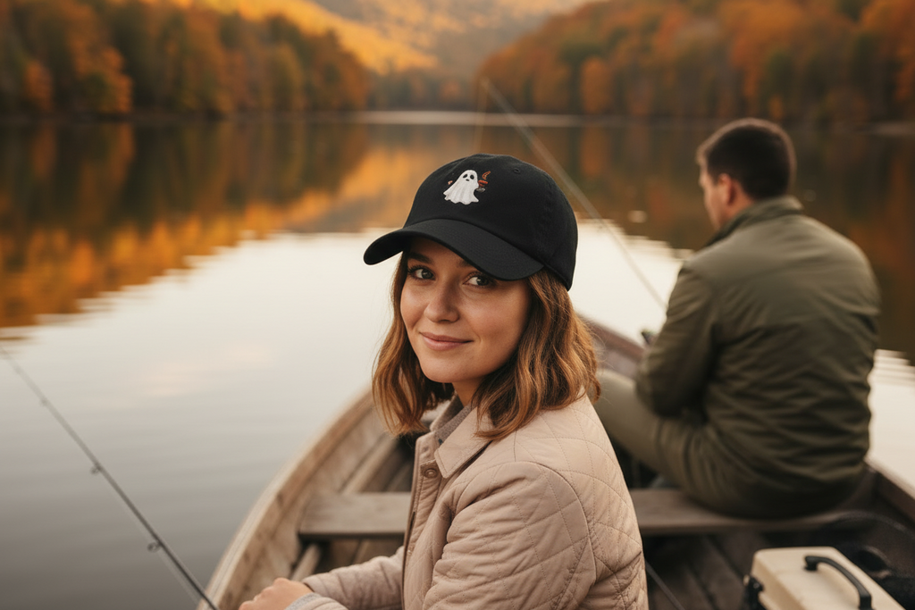 Ghostly Sips Embroidered Dad Hat
